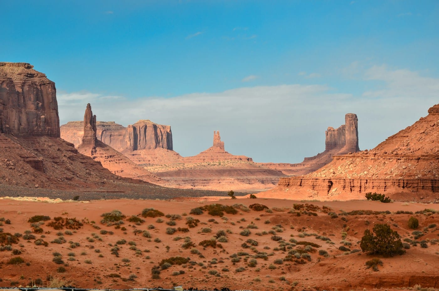 Egyptian desert landscape beneath a blue sky